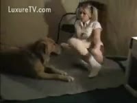 [ Beastiality Porn XXX ] student bonks her dog